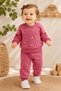 Girl baby bird embroidered long sleeve thin seasonal top and bottom 2-piece set 3-6-9-12 months old - 2