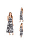 Women's Gray Tie-dye print Maxi Dress - 2