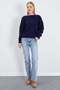 Crew Neck Knit Sweater with Bow Detail on the Back - 7