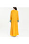Women's Yellow Striped Long sleeve Maxi Dress - 8