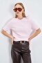 Floral Embroidered Crew Neck Short Sleeve Knit Sweater - 6