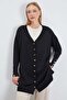 V-Neck Cardigan with Sleeve Button Detail