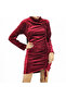 Women's Red High neck Midi Dress