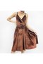 Women's Brown Midi Dress - 2