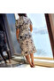 Women's Apricot Floral Mini Dress - 5