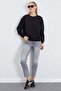 3 Yarn Basic Crew Neck Oversize Sweatshirt - 3