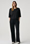 Relaxed Fit Pants and Blouse Set - 3