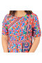 Women's Red Floral Dress - 2