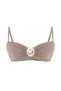 Mink Women's Bikini Set with Glitter Textured Metal Oyster Accessories and Gathered Detail - Lunaria - 5