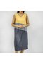 Women's Yellow V-neck Short sleeve Midi Dress - 4