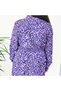 Women's Purple Floral Long sleeve Midi Dress - 3