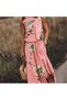 Women's Pink Floral Sleeveless Maxi Dress - 5