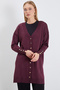 V-Neck Cardigan with Sleeve Button Detail - 2