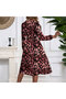 Women's Multicolor Abstract A-line Midi Dress - 3