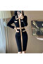 Women's Black Bodycon Midi Dress - 7