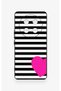 Honor Magic 7 Lite 5g Compatible Striped Heart Pattern Silicone Case - 2