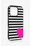 iPhone 16 Pro Compatible Striped Heart Pattern Silicone Case - 2
