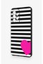 Samsung A53 Compatible Striped Heart Pattern Silicone Case - 4