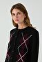 Ladi̇n Baklavali Cardigan Black - 3