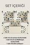 Olivea 4-Piece Punch Embroidered Botanical Cushion & Runner Set – 2 Square + 1 Rectangular Cushion Cover + 1 Runner American Service Set - 3