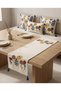 Flora Garden 4-Piece Punch Embroidered Throw Pillow & Runner Set – 2 Square + 1 Rectangular Pillow Cover + 1 Runner American Service Set
