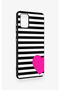 Samsung A51 Compatible Striped Heart Patterned Silicone Case - 3