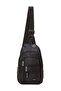 Men's Fabric Bodybag with USB Headphone Outlet Chest and Shoulder Bag Black-White - 4