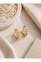 Gold Color Zircon Stone Messika Model Hoop Women's Earrings