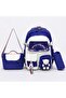 Girl's 3-piece school bag set - backpack with teddy bear, lunch bag and pencil case