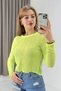 Neon Green Mesh Blouse - 2