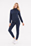 Women's Hoodless Zippered 2 Thread Tracksuit Set