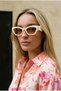 Mila Cream Brown Ultra Light Geometric Uv400 Filtered Women's Sunglasses - 3