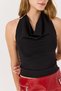 Women's Strapless Blouse with Gold Buckle Detail on the Back, Black - 5
