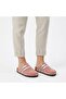 Mc401-Sue Pink Genuine Suede Leather Modular Velcro Striped Unisex Orthopedic Cork Sole Sabo Slippers - 2