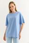 Oversize Two Thread Tshirt Blue - 2