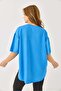 Crew Neck Oysho Basic Tshirt Blue - 4