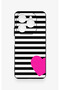Tecno Spark 20 Pro Compatible Striped Heart Pattern Silicone Case - 2