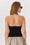 Women's Halter Neck Buckle Detailed Crop Blouse Black - 6