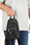 Men's Fabric Bodybag with USB Headphone Outlet Chest and Shoulder Bag Black-White - 2