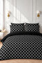 Elastic Sheet Duvet Cover Set for Single Bed - Motif Pattern