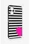 Tecno Spark Go 2 Compatible Striped Heart Pattern Silicone Case - 3