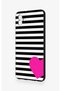 Samsung A04 Compatible Striped Heart Pattern Silicone Case - 4