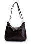 Women's Shoulder Bag with Metal Ring and Clip Detail Sofia Brown - 2