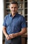 100% Cotton Short Sleeve Classic Men's Shirt with Pockets