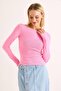 Wide Collar Comfortable Long Sleeve Blouse Pink
