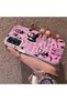 Samsung Galaxy A14 4G/5G Compatible Pink Horror Movie Mask Patterned Acrylic Back Silicone Edge Phone Case - 3