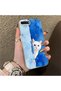 Cute White Cat Pattern Acrylic Back Silicone Edge Phone Case Compatible with iPhone 7 Plus/8 Plus - 2