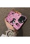 iPhone 15 Pro Max Compatible Pink Horror Movie Mask Patterned Acrylic Back Silicone Edge Phone Case - 5