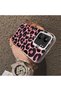 Xiaomi Poco C65 Compatible Pink Back Black Leopard Pattern Acrylic Back Silicone Edge Phone Case - 4
