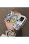 Realme C21 Compatible Sun-Moon Eye and Wave Butterfly Pattern Acrylic Back Silicone Edge Phone Case - 4